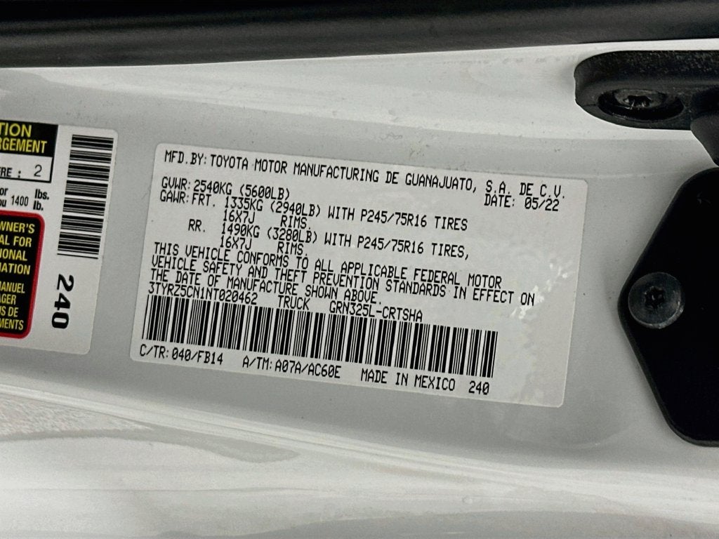 2022 Toyota Tacoma SR V6