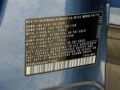 2019 Volkswagen Tiguan 2.0T SE