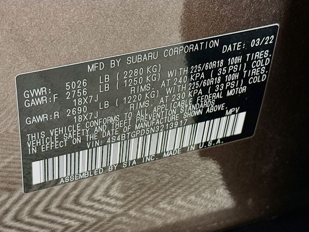 2022 Subaru Outback Touring XT