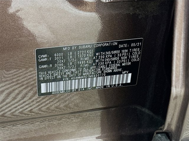 2021 Subaru Ascent Touring