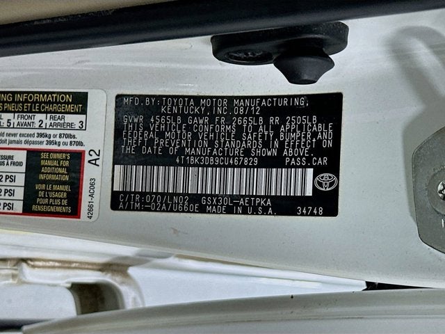 2012 Toyota Avalon Base