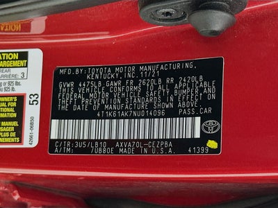 2022 Toyota Camry XSE