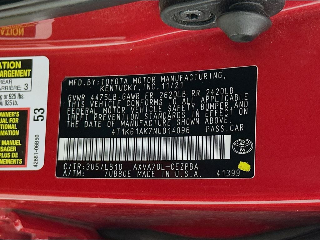 2022 Toyota Camry XSE