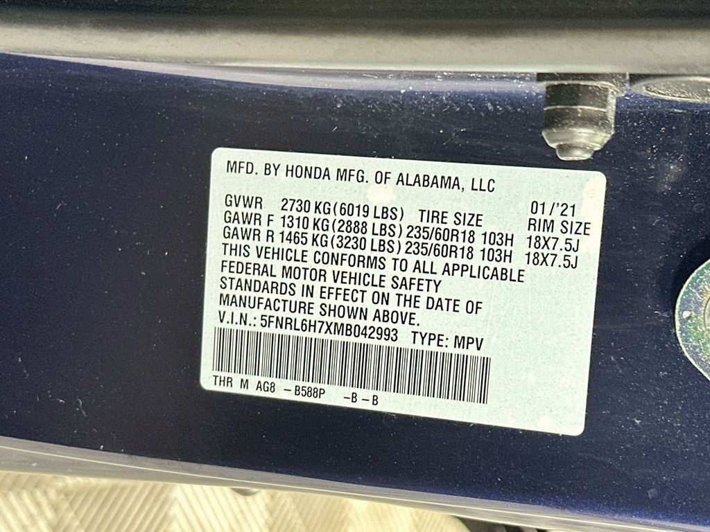 2021 Honda Odyssey EX-L
