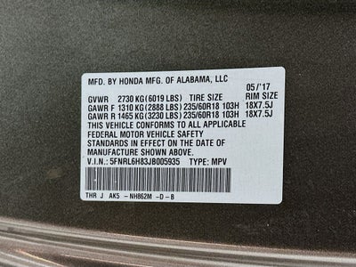 2018 Honda Odyssey Touring