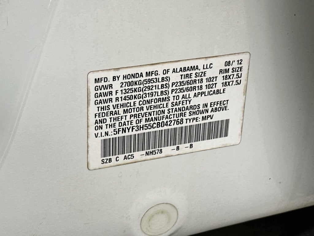 2012 Honda Pilot EX-L