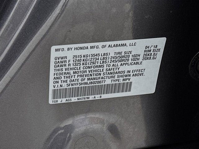 2018 Honda Pilot Touring