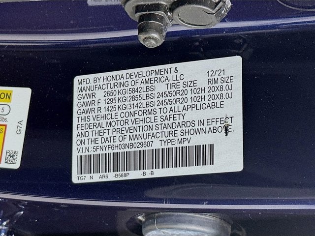 2022 Honda Pilot Elite