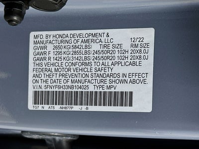 2022 Honda Pilot Sport