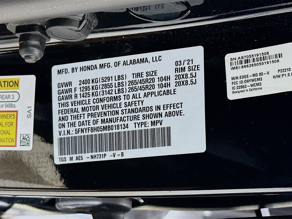 2021 Honda Passport Elite