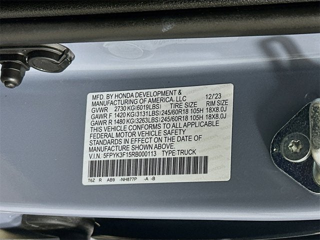 2024 Honda Ridgeline Sport