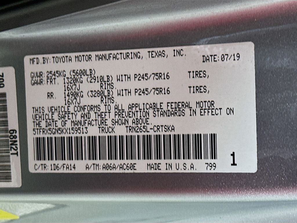 2019 Toyota Tacoma SR