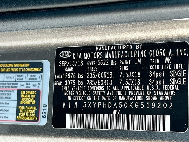 2019 Kia Sorento EX V6