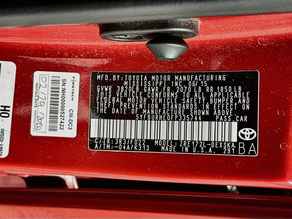 2015 Toyota Corolla S Plus