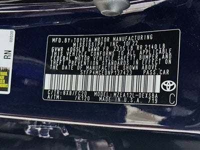 2022 Toyota Corolla SE