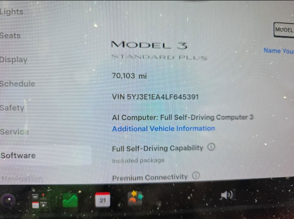 2020 Tesla Model 3 Standard Range Plus