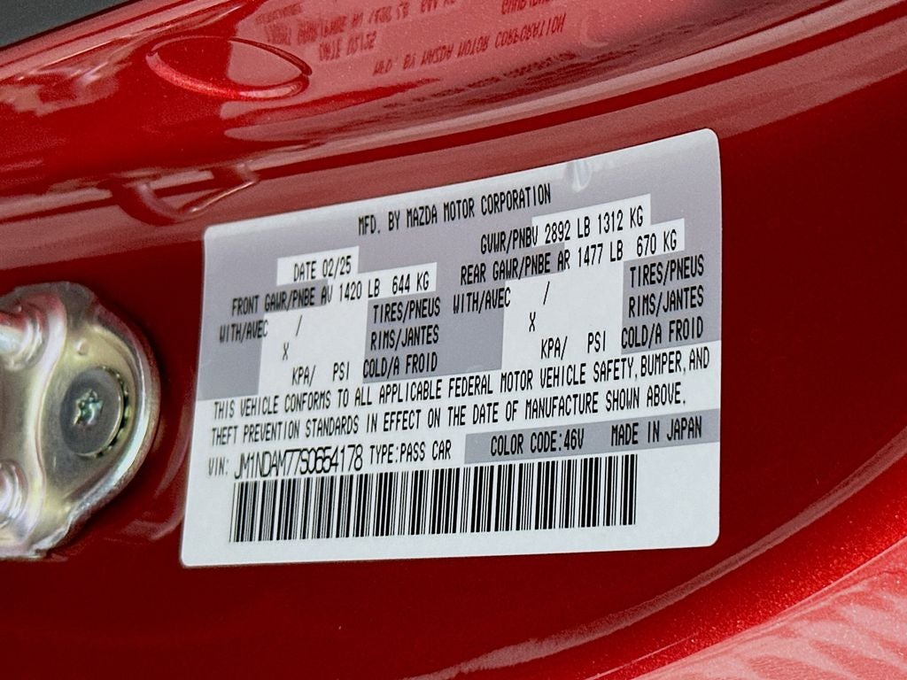 2025 Mazda Mazda MX-5 Miata RF Grand Touring