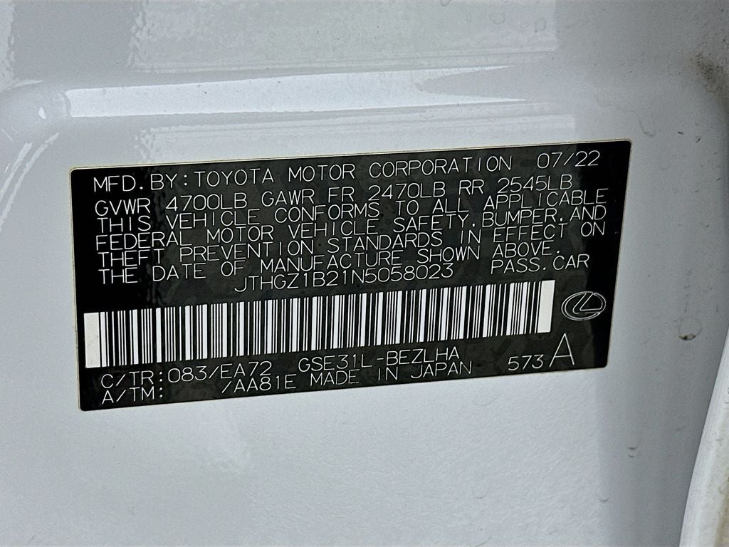 2022 Lexus IS 350 F SPORT