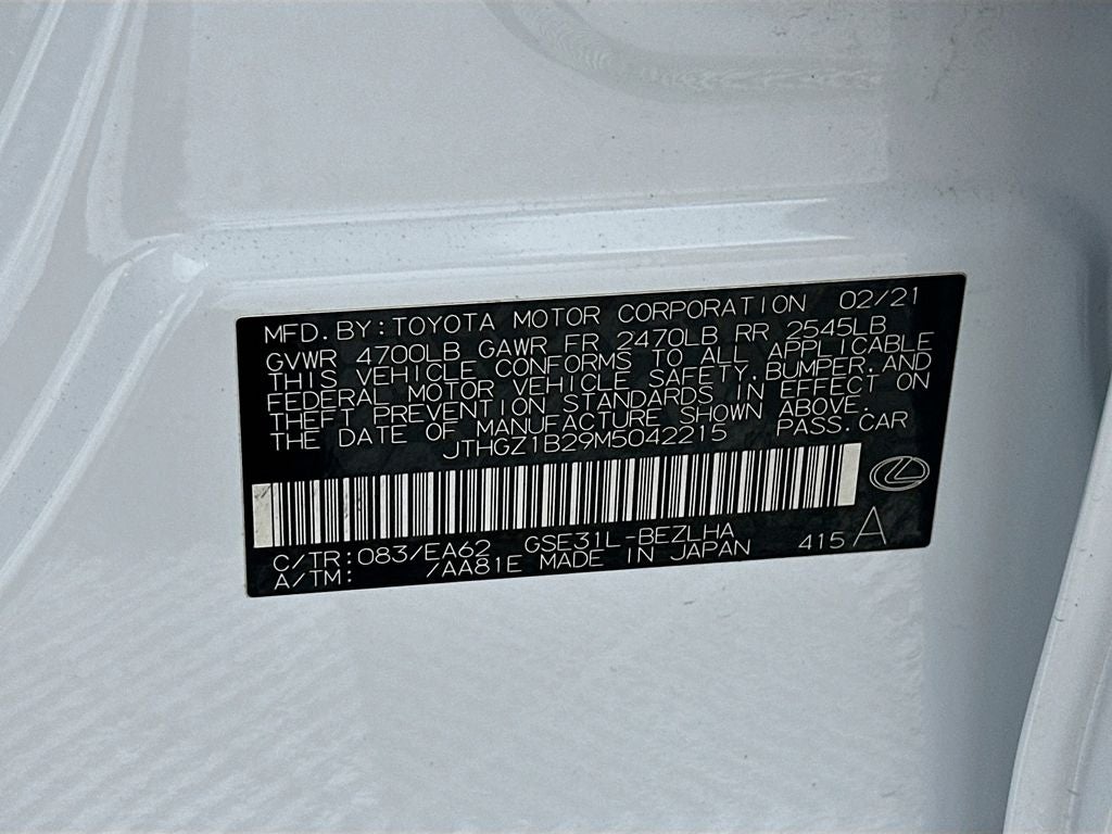 2021 Lexus IS 350 F SPORT