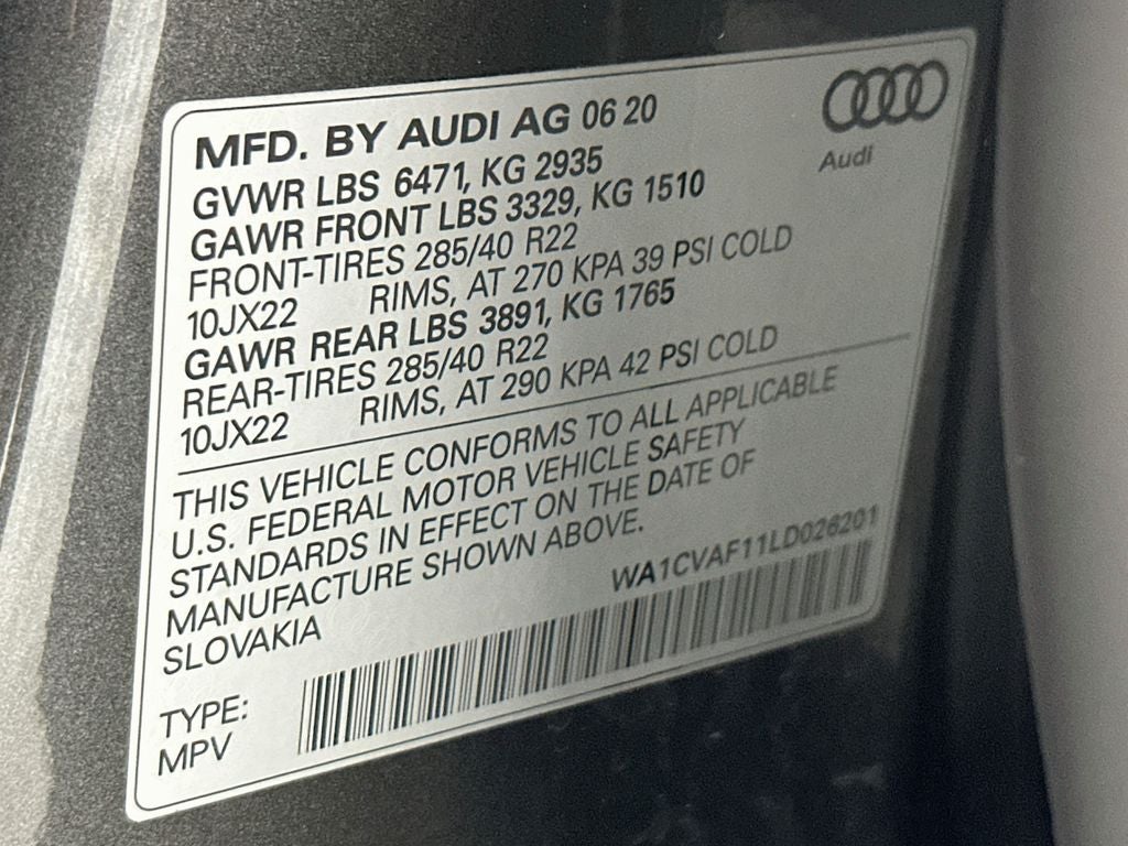 2020 Audi Q8 55 Prestige quattro