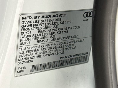 2021 Audi Q8 55 Prestige quattro