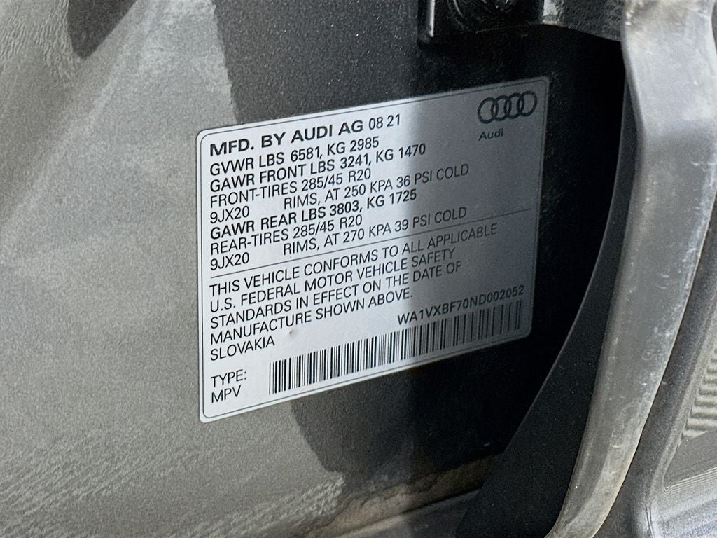 2022 Audi Q7 55 Prestige quattro