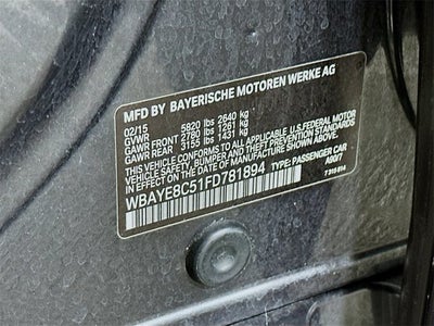 2015 BMW 7 Series 750Li