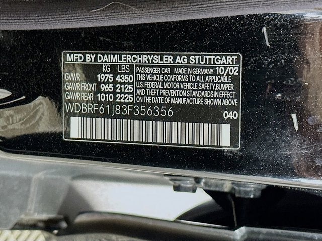 2003 Mercedes-Benz C-Class 2.6L