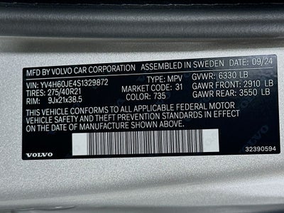 2025 Volvo XC90 Plug-In Hybrid T8 Plus 6 Passenger