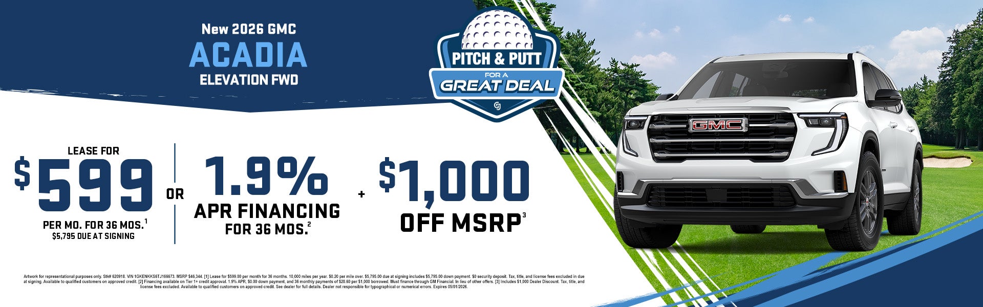 New 2026 GMC ACADIA ELEVATION FWD