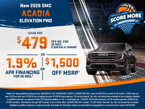 New 2026 GMC ACADIA ELEVATION EWD