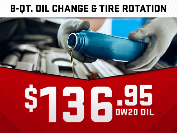 8 QT. OIL CHANGE & TIRE ROTATION