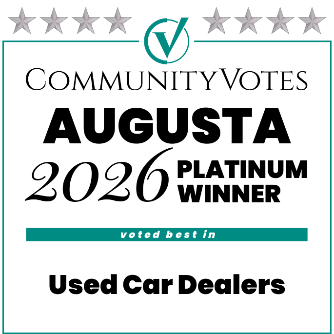 Community Votes Augusta 2026 Platinum Winner - Used Car Dealers
